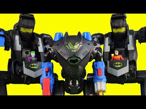 Imaginext Batman & Robin Go After The Joker Riddler Bane Replicate Transforming Batbot Robot Imaginext Batman & Robin Go After The Joker Riddler Bane Replicate Transforming Batbot Robot