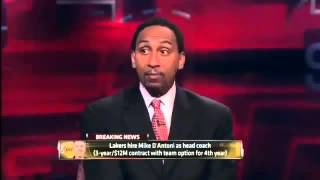 Stephen A Smith Talk About Lakers Hiring Coach Mike Dantoni