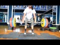 Deficit clean deadlift 155kg x4