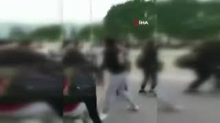 Bursada Liseli Kızların Meydan Savaşı Kameraya Böyle Yansıdı