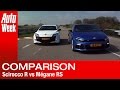 Volkswagen Scirocco R vs Renault Mégane RS roadtest (English Subtitled)