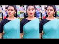 Must Watch | Tamil Serial actress hot in satin saree | #Serial Actress in saree