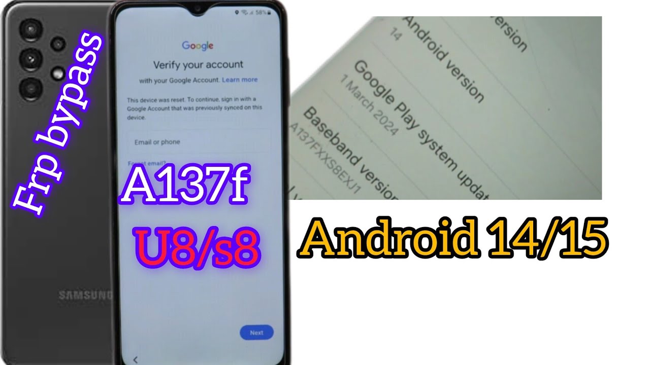 Samsung a13 Frp Bypass a137f bypass frp u8 Android Samsung a13 Frp Bypass a137f bypass frp u8 Android