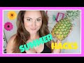 SUMMER HACKS - 8 Tipps für den Sommer / DIY, Snack, Drink &amp; ...