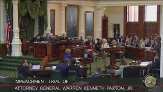 Ken Paxton Impeachment Trial 11 A.m. Monday Recap
