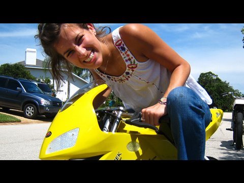 Hot Chick On Dirt Bike (6.6.09 - Day 37)