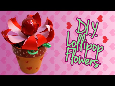 Valentine Craft Ideas on Lollipop Flowers   Valentine S Day  Mother S Day  Gift Ideas For Kids
