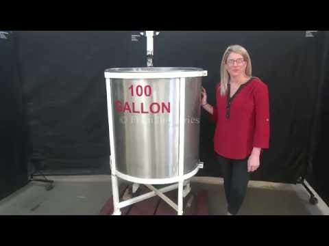 100 GAL 304 Stainless Steel Single Wall Tank Demonstration