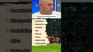 Sinan Enginden Galatasarayın Şampiyonlar Ligi Maçları Tahminleri