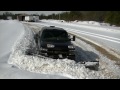 Snow Plowing Darth Dually with Snowdogg V Plow Pushing Wet Snow