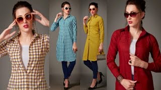 Long cotton jackets to wear with jeans || Indo western dresses/Kurtis for womens || Trendy India
