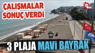 Akçakocada 3 Plaja Mavi̇ Bayrak Çeki̇ldi̇