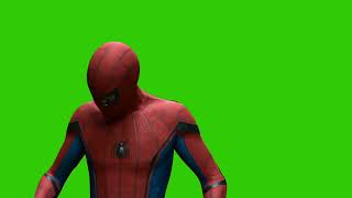 Человек-паук Футаж на зеленом фоне