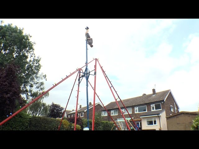 Iventor Builds Giant Homemade 360 Swing In His Backyard - Video