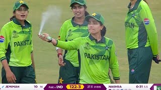 Watch Stan Captain Sana Fatima Spraying Deodrant In Ground To Troll Indian Players Ind Vs Pak
