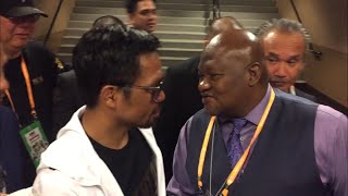 EPIC!! MANNY PACQUIAO & KEITH THURMAN’S FATHER SHARE HUMBLE MOMENT AFTER FIGHT