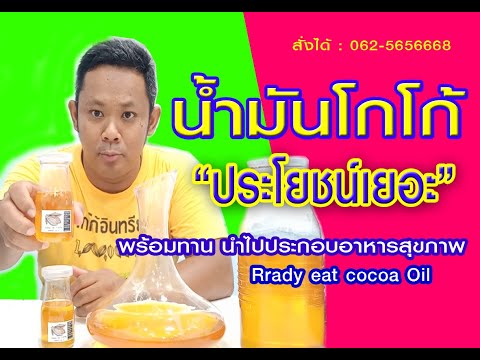#CocoaOil #น้ำมันโกโก้ #โกโก้ออยล์ : น้ำมันโกโก้ประโยชน์เยอะ ทำอาหารสุขภาพทานกันได้ครับ
