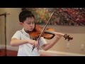 Nathan Gendler, 6 yrs old, plays Mendelssohn Violin Concerto E minor, mvt 1, on 1/4 size violin