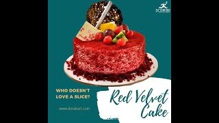 The Red Velvet Cake Stands For The Very Flavor Of Happiness Dorakart