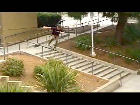 Front Nosegrind 180 Out 14 Stair Rail!  - #AYEARTOBURN Winner 5 - Corey Blanchette