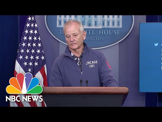 Bill Murray Crashes White House Press Briefing Room To Talk Baseball