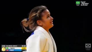 Larissa Pimenta conquista o ouro no Grand Prix da Áustria de judô com esse IPPON