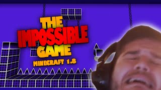 I HATE THIS GAME DON'T PLAY IT | The IMPOSSIBLE Game in Minecraft (Geometry Dash CHALLENGE)