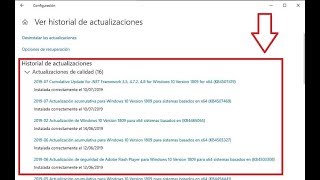 Donde VER El HISTORIAL De ACTUALIZACIONES De WINDOWS 10 🕵️♀️ FÁCIL y RÁPIDO