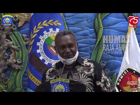 ASISTEN TATA PRAJA SETDA RAJA AMPAT MEMBUKA BIMTEK SIDALIH KPU KAB / KOTA SE PROVINSI PAPUA BARAT