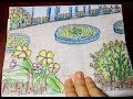 Vẽ Vườn Trường Mơ Ước Đơn Giãn Nhất/ Vẽ Khu Vườn Mùa Xuân Sắc Màu