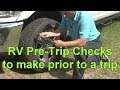 RV Pre-Trip Checks