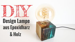 TUTORIAL: Wie man eine Lampe aus Epoxidharz und Holz baut / DIY