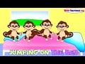 "Five Little Monkeys Jumping on the Bed" - Nursery Rhymes, Baby Songs, 5 Little Monkeys