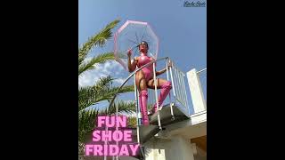 Pink Knee High Boots Fun Shoe Friday