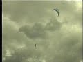 Kiteboarder blown away