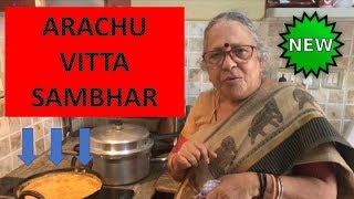 Arachu Vitta Sambhar Recipe in Tamil