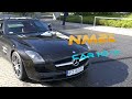 Mercedes SLS AMG with Akrapovic Exhaust LOUD Revs and Sound