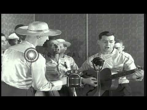 Signal Corps Officers sing Heartbreak Ridge during a Blood Donation...
