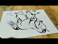 How to draw Tribal Horse - Tribal Tattoo Design Style - Art Maker Akshay