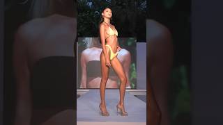 Bikini Model Nicole Esparza In Yellow 2-Piece By Veve #Miamiswimweek2023 #Shiftmodel