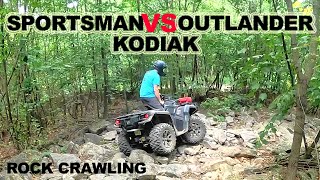Polaris Sportsman Vs Can Am Outlander Vs Yamaha Kodiak Atv Off Road Adventure Rock Crawling