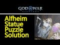 God of War Ragnarok elf statue puzzle solution, alfheim angel statue puzzle