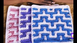 Crochet Mosaic Dishcloth Tutorial by Jonah's Hands