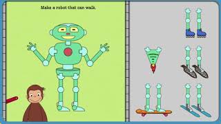 Curious George Builds Robot - Kids Gameplay