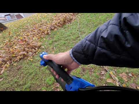 kobalt 40 volt backpack leaf blower wet leaves part 3