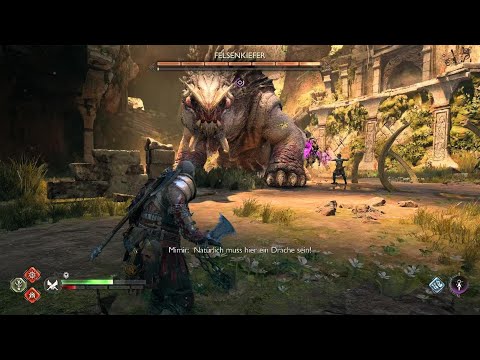 God of War Ragnarök | Crag Jaw - Bossfight [ Vanaheim Crater ] (GMNM Difficulty)