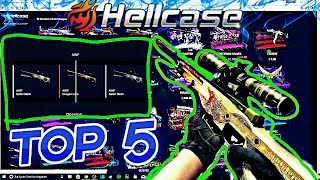 TOP 5 LUCKIEST CSGO SKIN CASE IN HELLCASE.COM! DRAGON LORE!