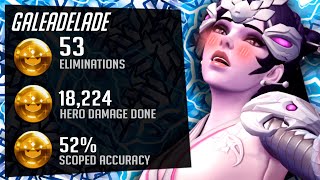Gale Widow - Insane Aim 53 Elims Overwatch Season 30 Top 500