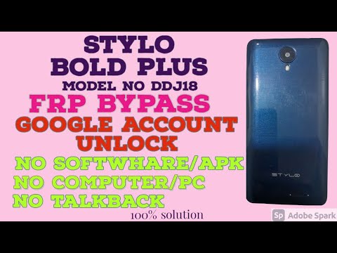 Stylo Bold Plus Google Account unlock without PC.FRP Stylo Bold Plus Google Account unlock without PC.FRP