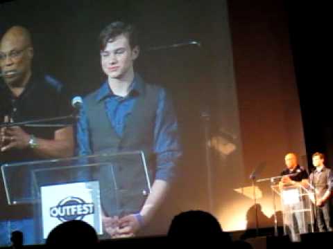 GLEE's Chris Colfer Honors Jane Lynch at Outfest 2010